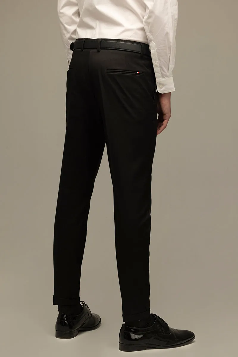 OpulentOasis Jet Black Trousers