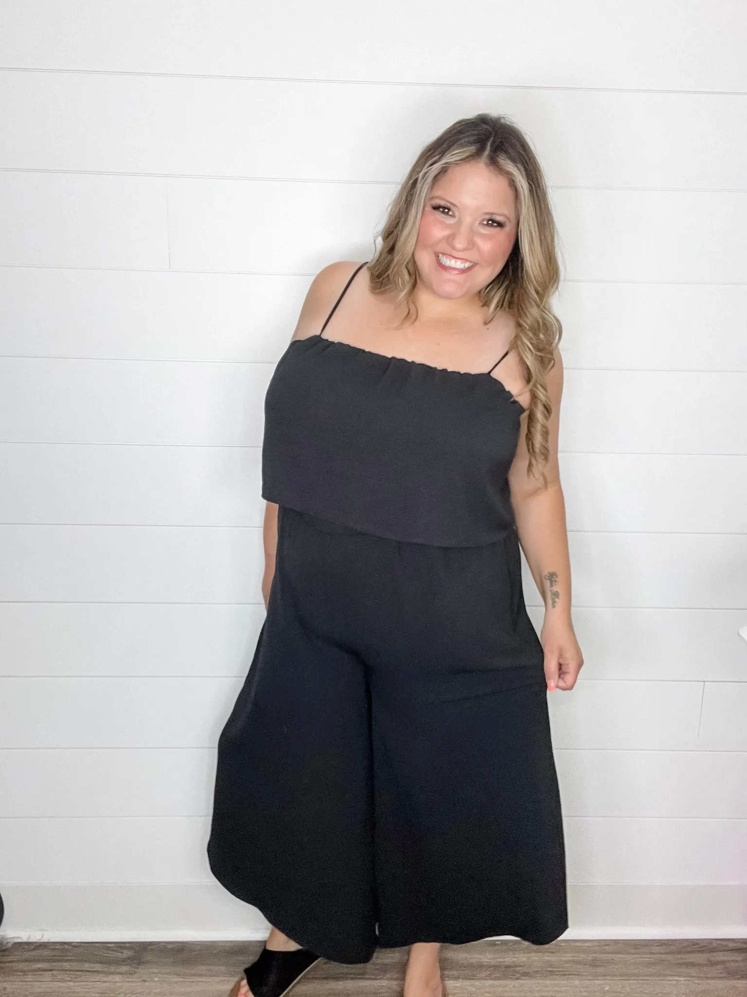 "Jaunt" Wide Leg Overall Jumpsuit