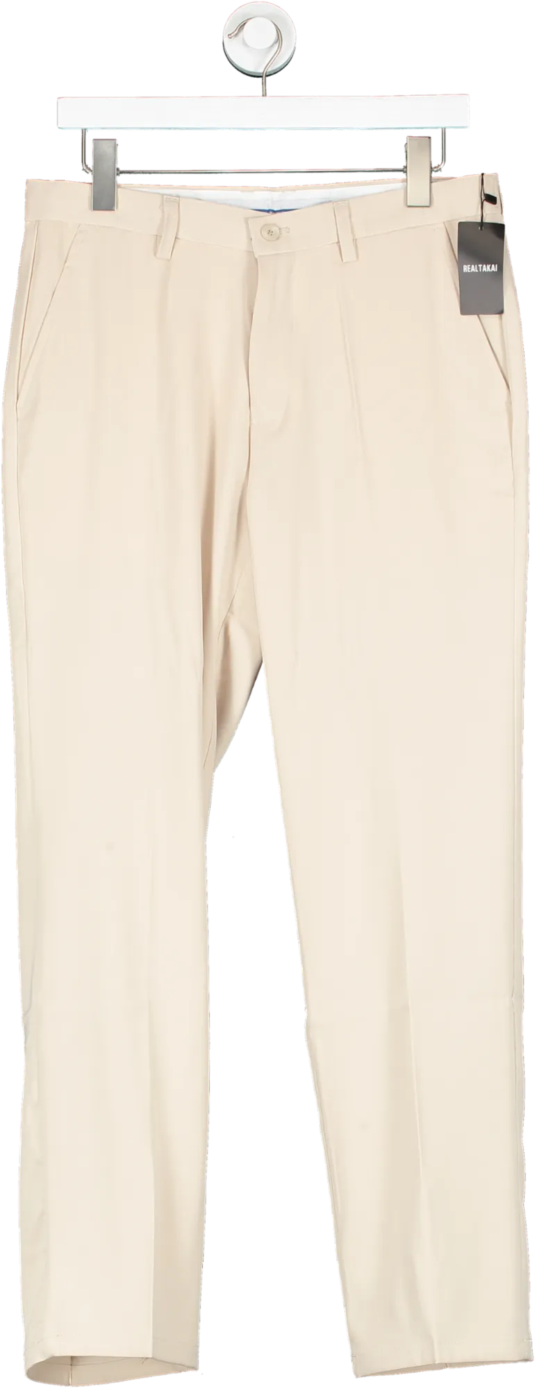 Realtakai Beige Slim Tapered Casual Trousers  BNWT UK L