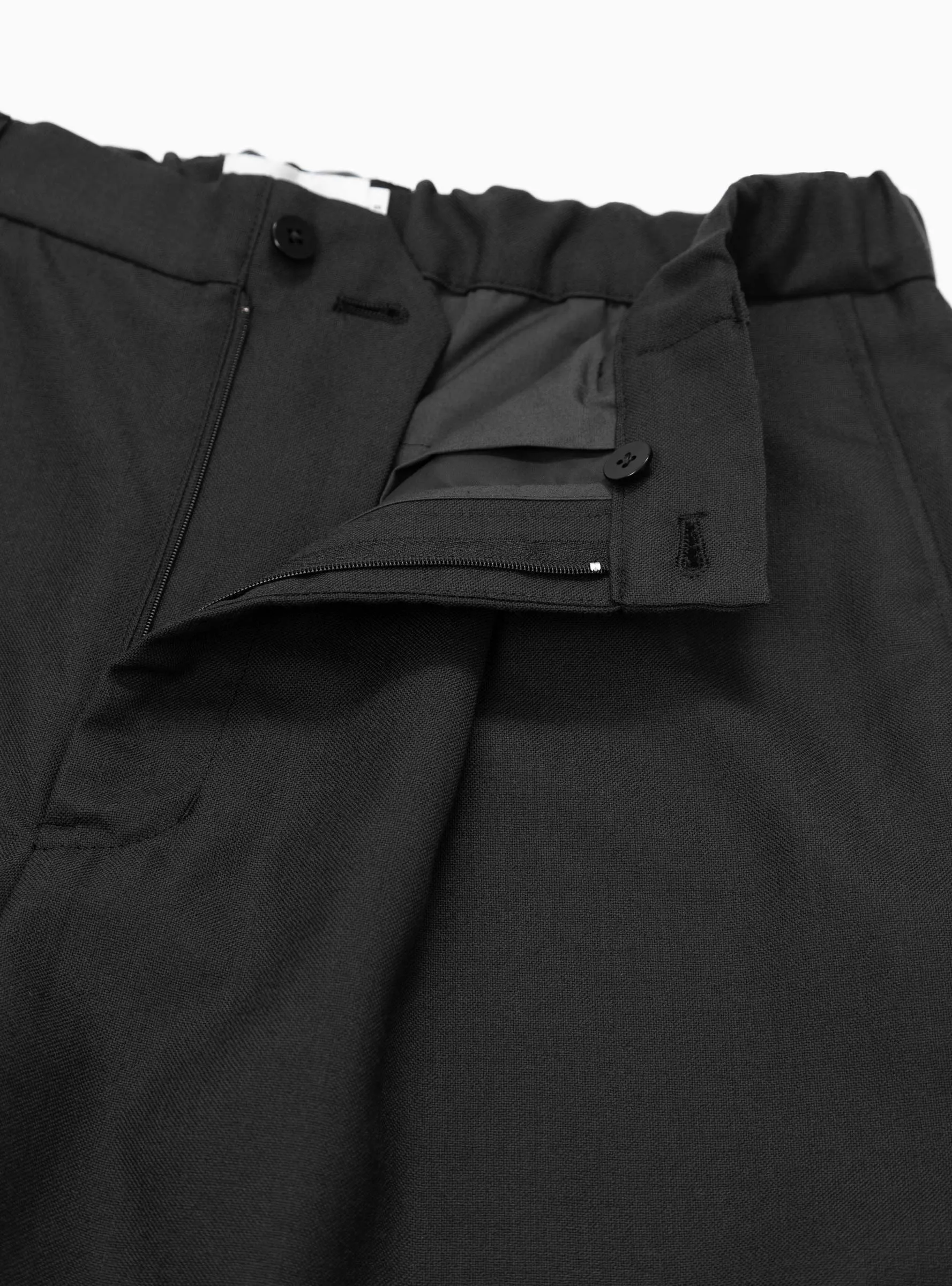 Relaxed Wool Trousers Ink Black