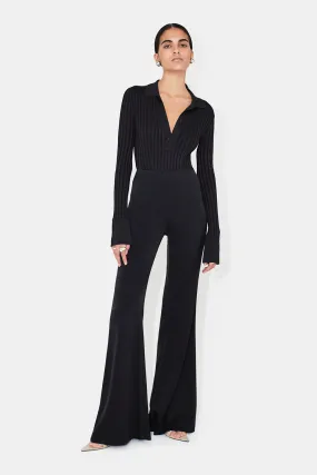 Rhea Long Sleeve Body Suit - Black