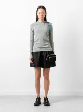 Rib Jersey Top Grey