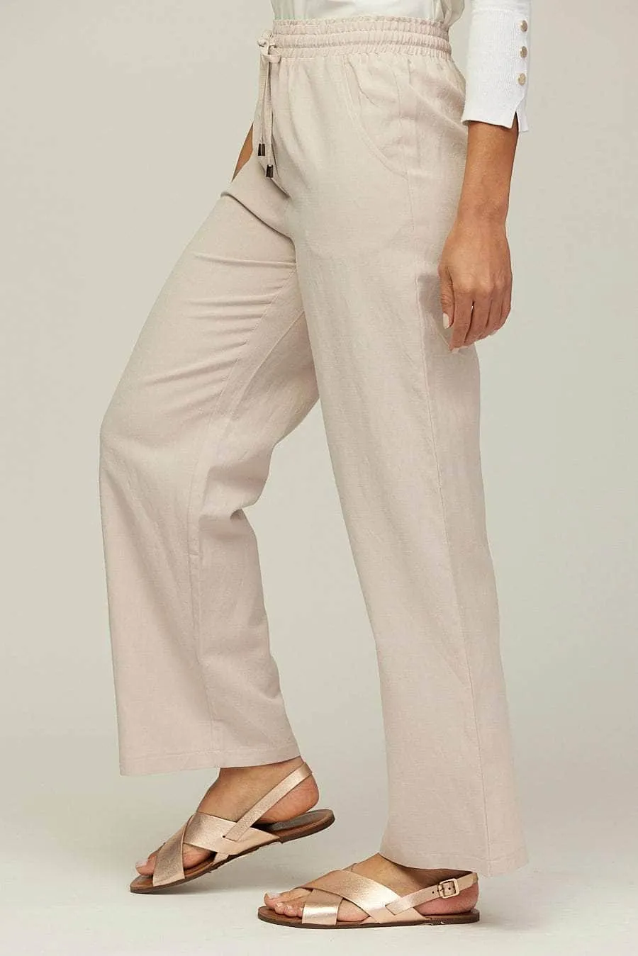 Saloos Wide-Leg Elasticated Waistband Trousers