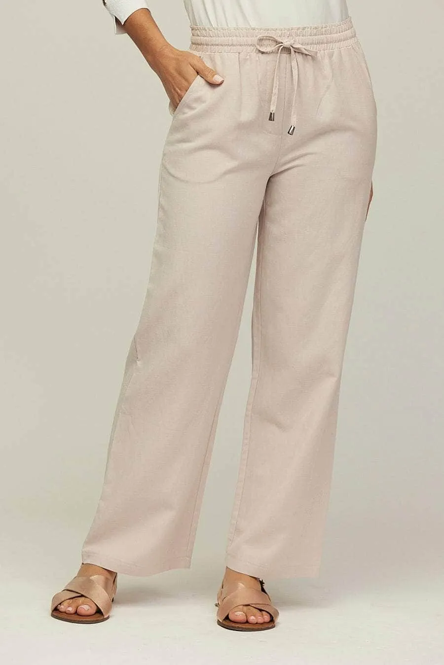 Saloos Wide-Leg Elasticated Waistband Trousers