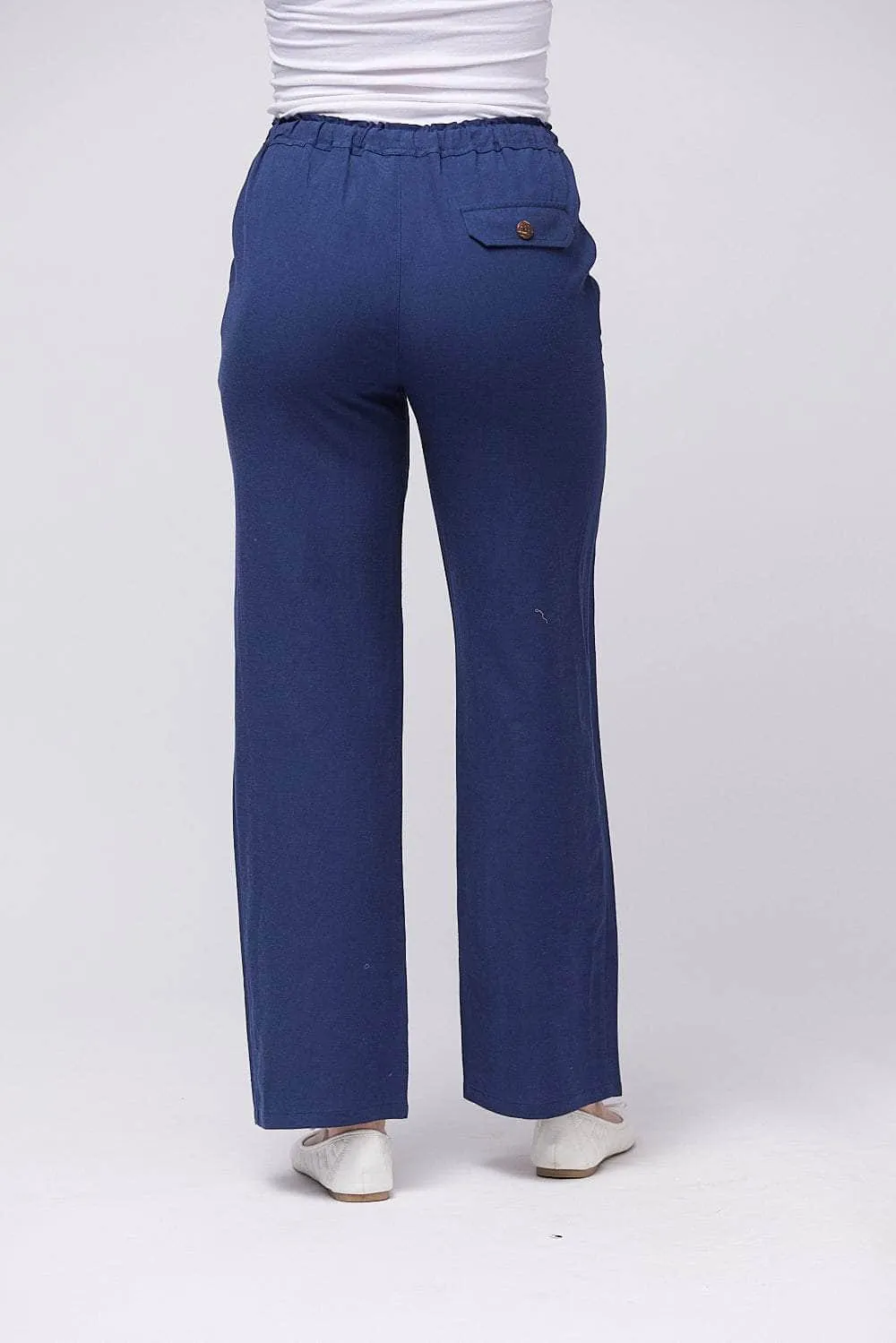 Saloos Wide-Leg Elasticated Waistband Trousers