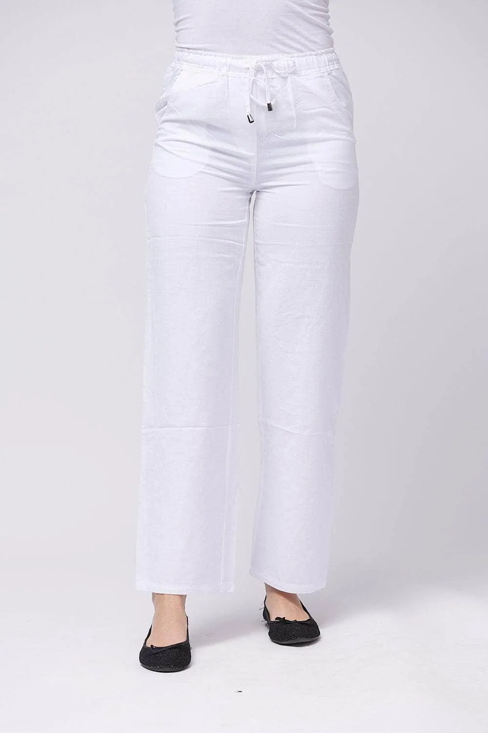 Saloos Wide-Leg Elasticated Waistband Trousers