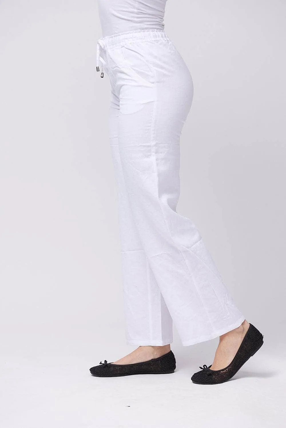 Saloos Wide-Leg Elasticated Waistband Trousers