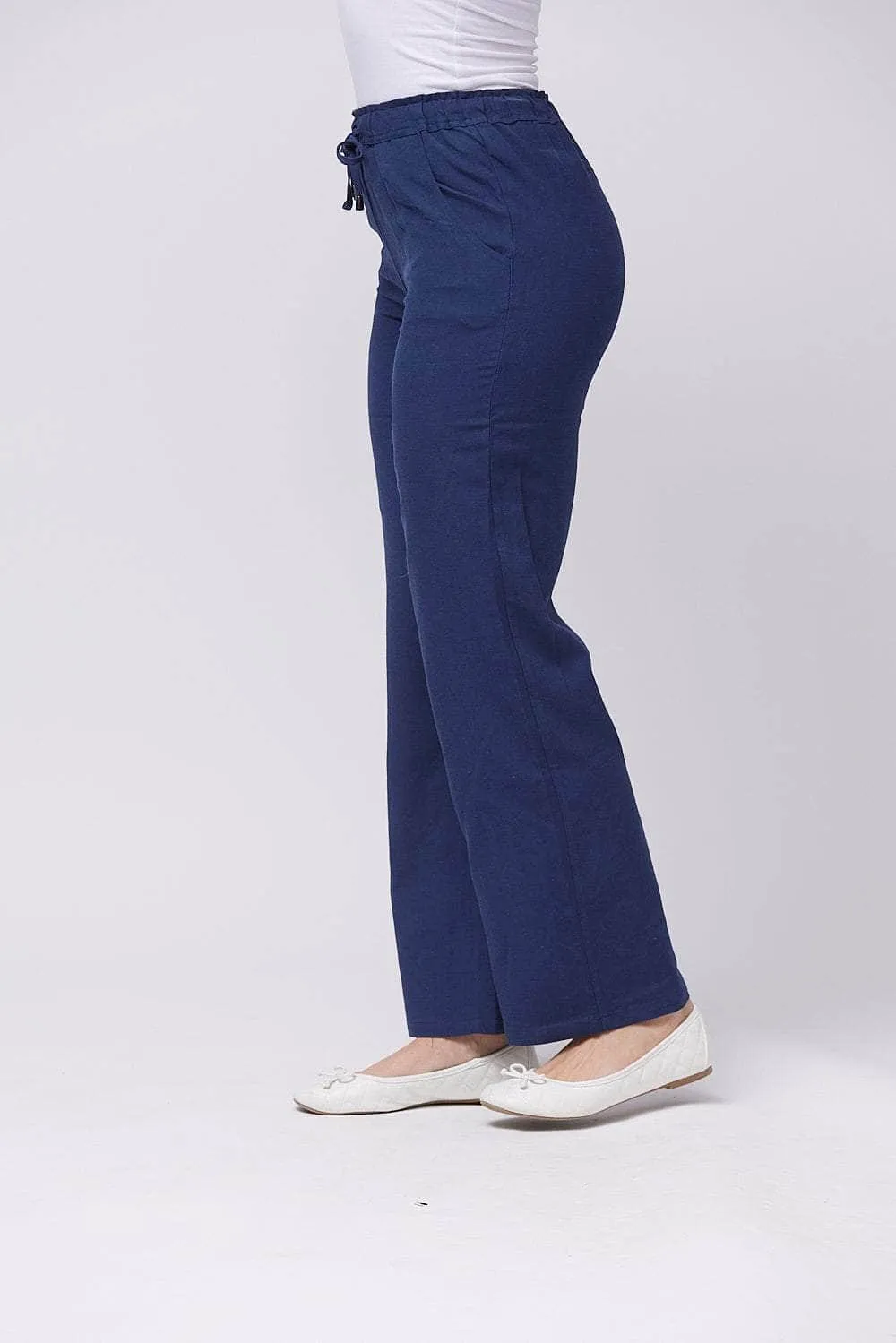 Saloos Wide-Leg Elasticated Waistband Trousers