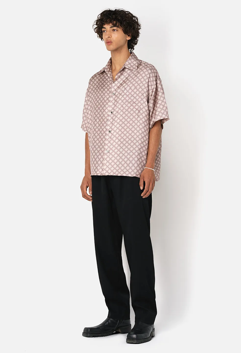 Silk SS Button Up / Haze Tile