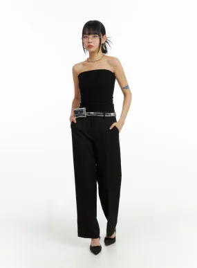 Solid Wide Trousers IM414