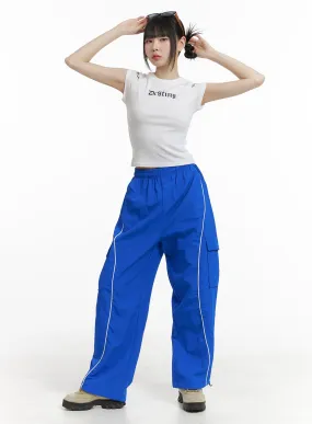 Sporty Wide Contrasting Trousers OM426