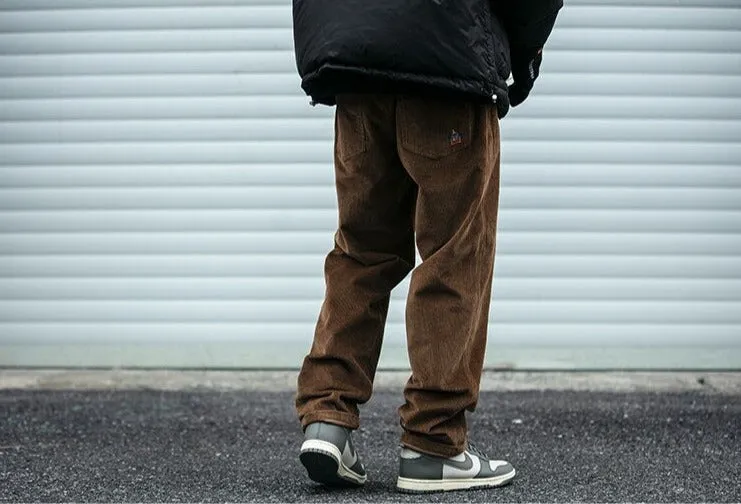 Straight Leg Corduroy Trousers