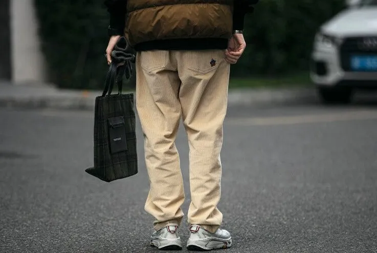 Straight Leg Corduroy Trousers