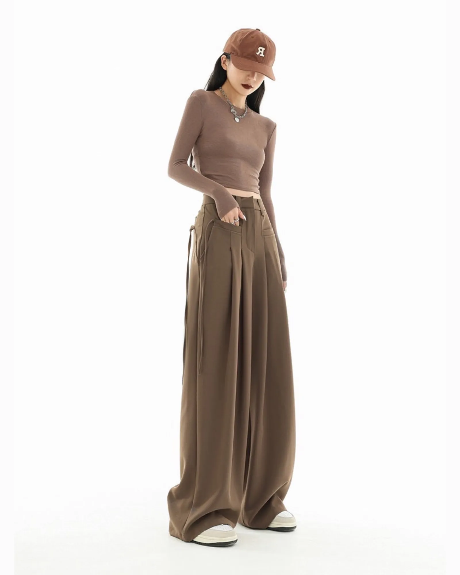 String Fling Korean Baggy Trousers