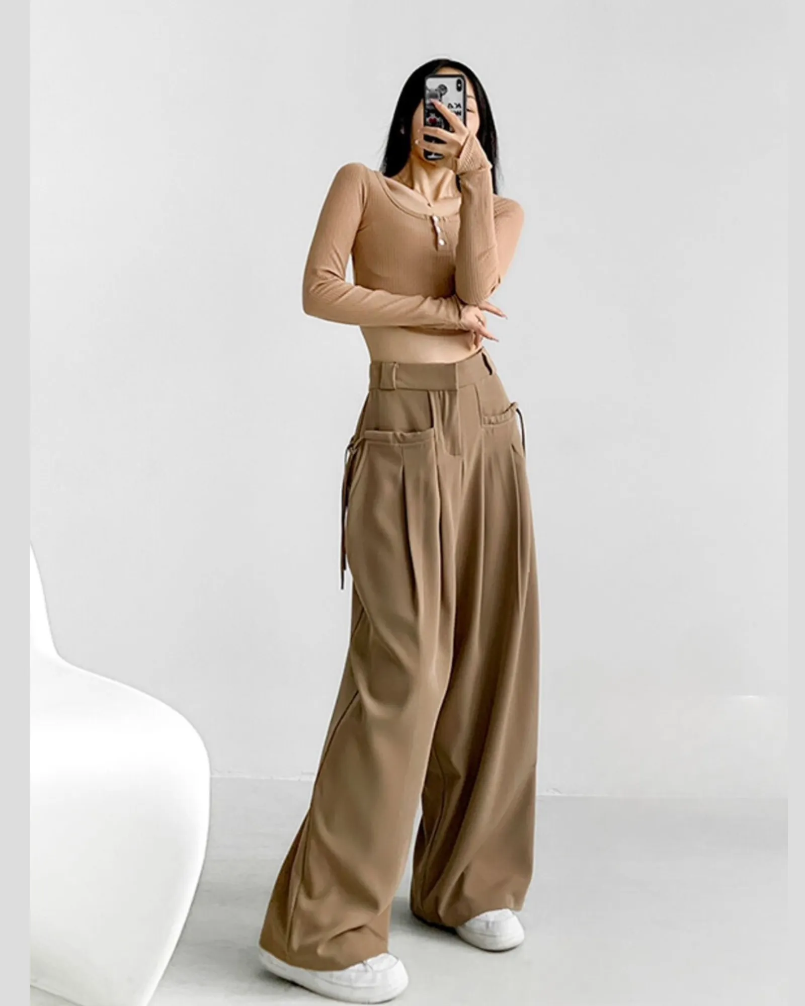 String Fling Korean Baggy Trousers