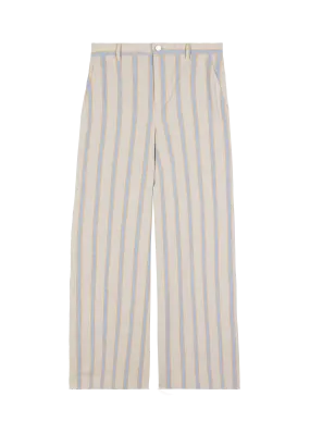 Striped linen trousers