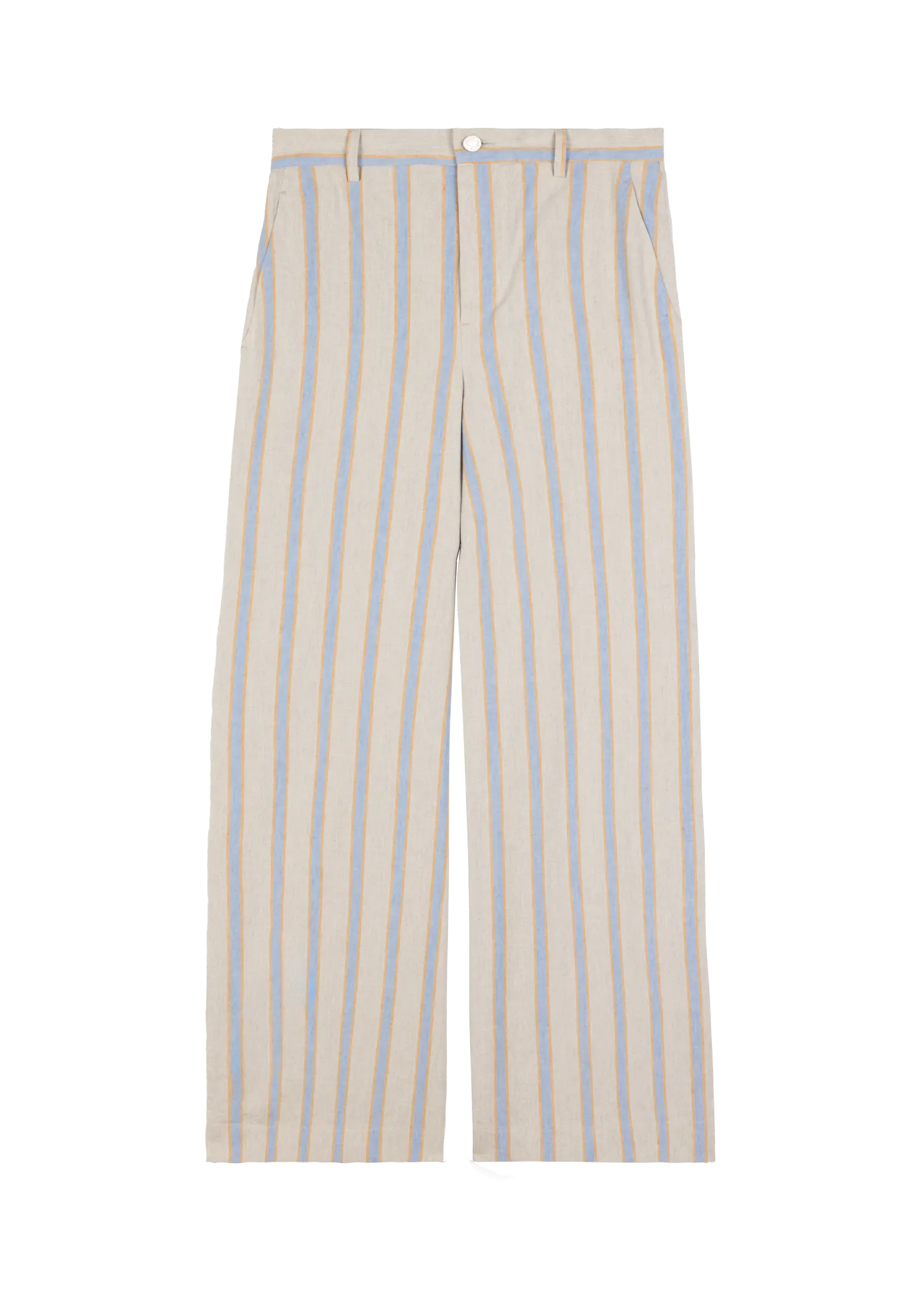 Striped linen trousers