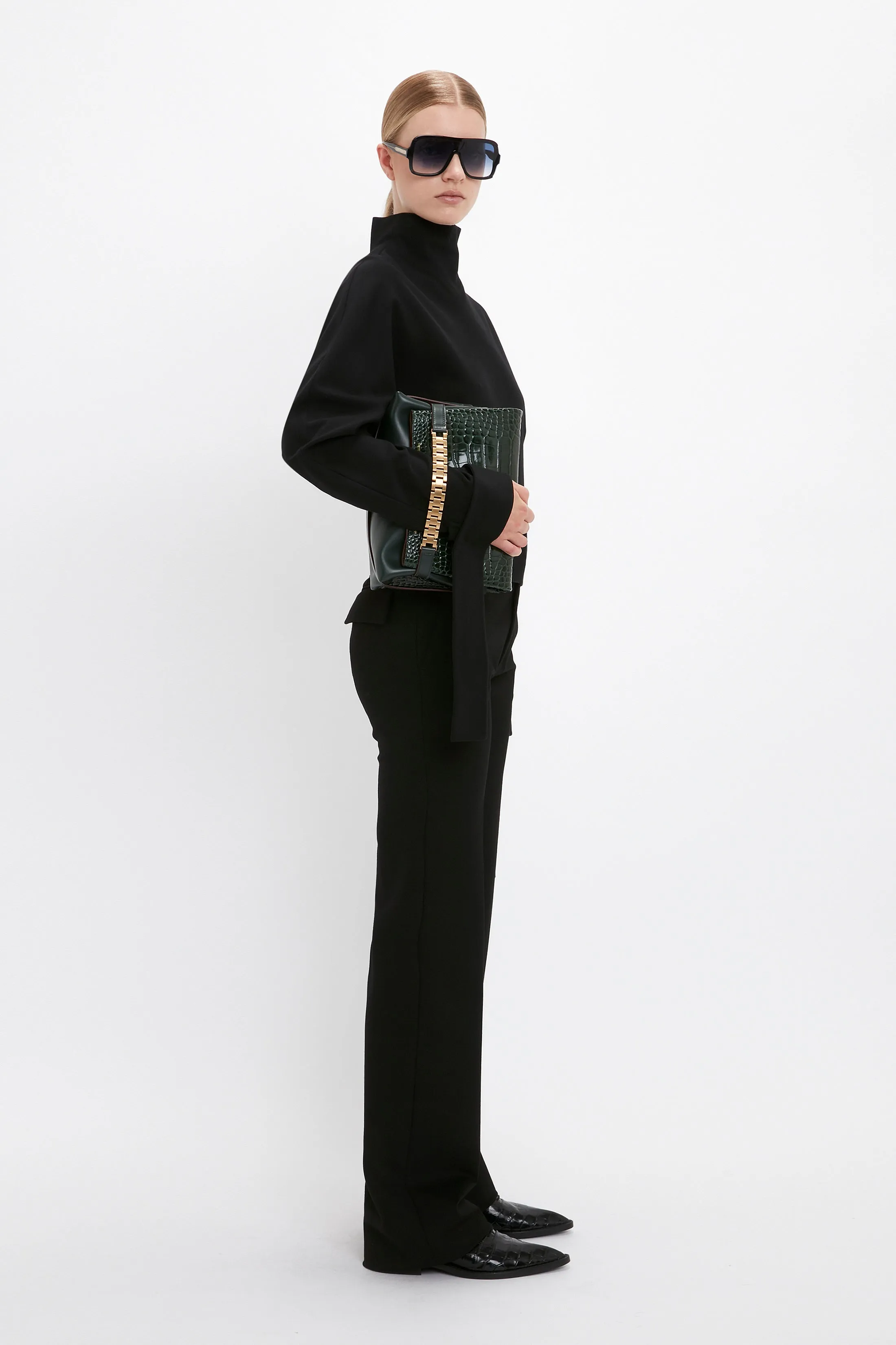 Tailored Straight Leg Trouser In Black