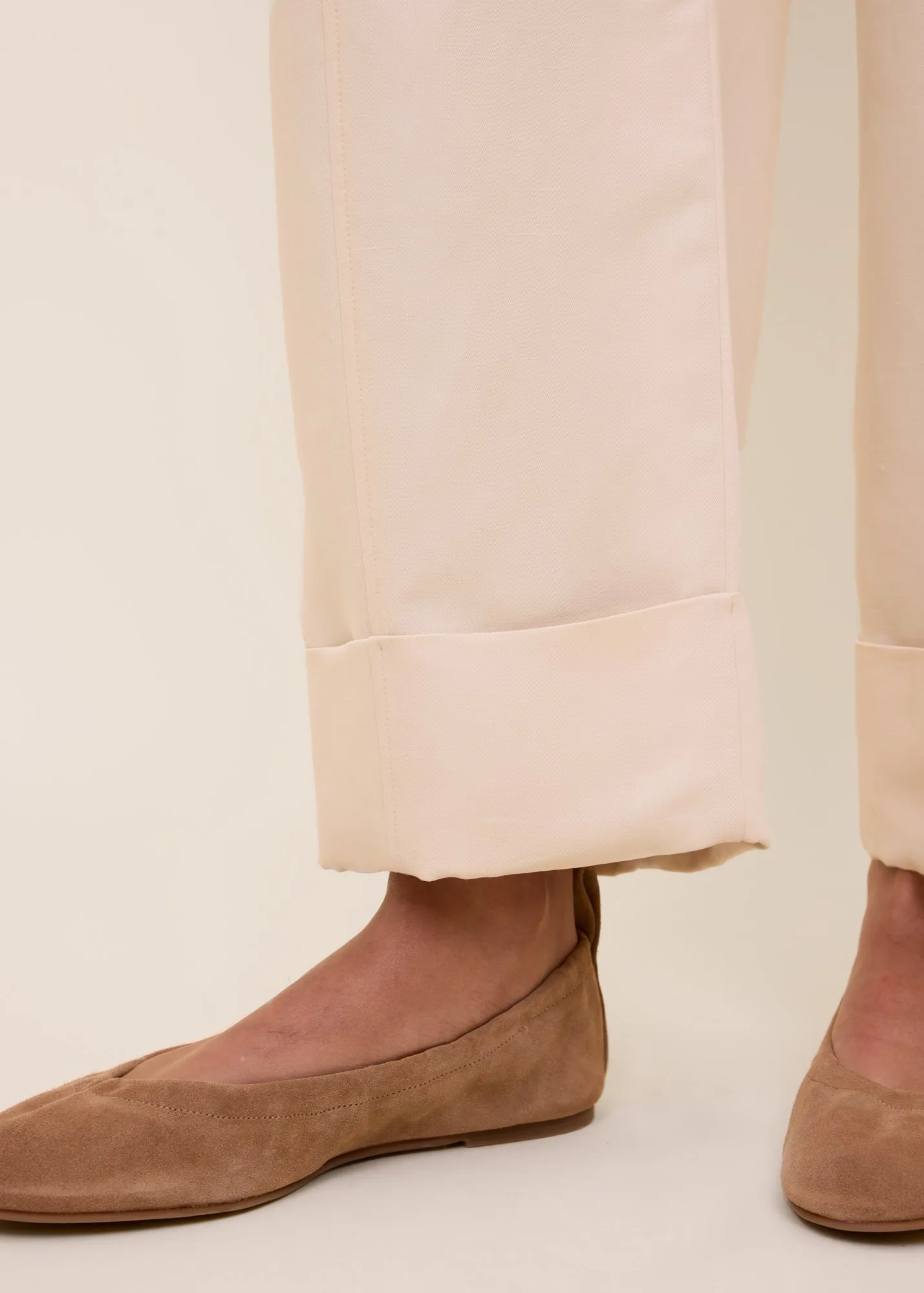 Tapered linen trousers