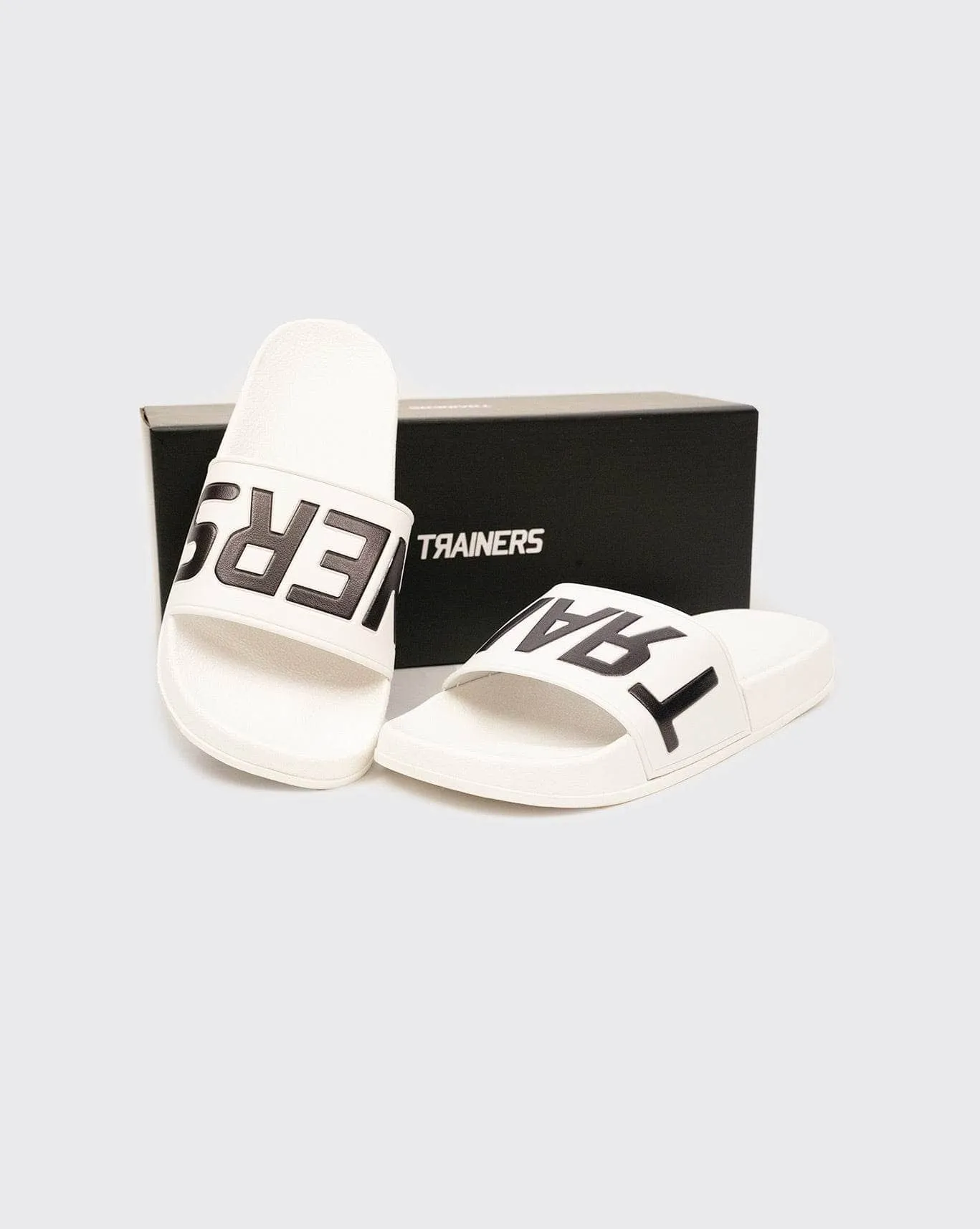 trainers v2 logo slide white