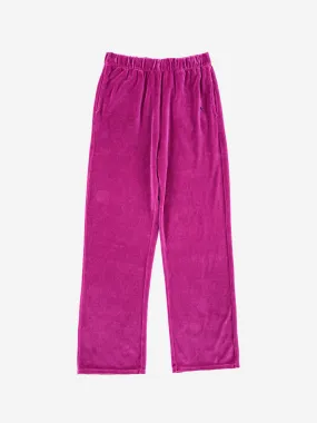 VELVET WIDE LEG TROUSERS