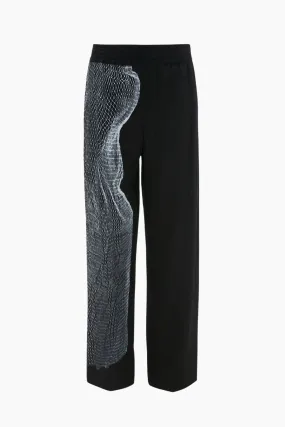 Victoria Beckham Pyjama Trouser - Black/ White