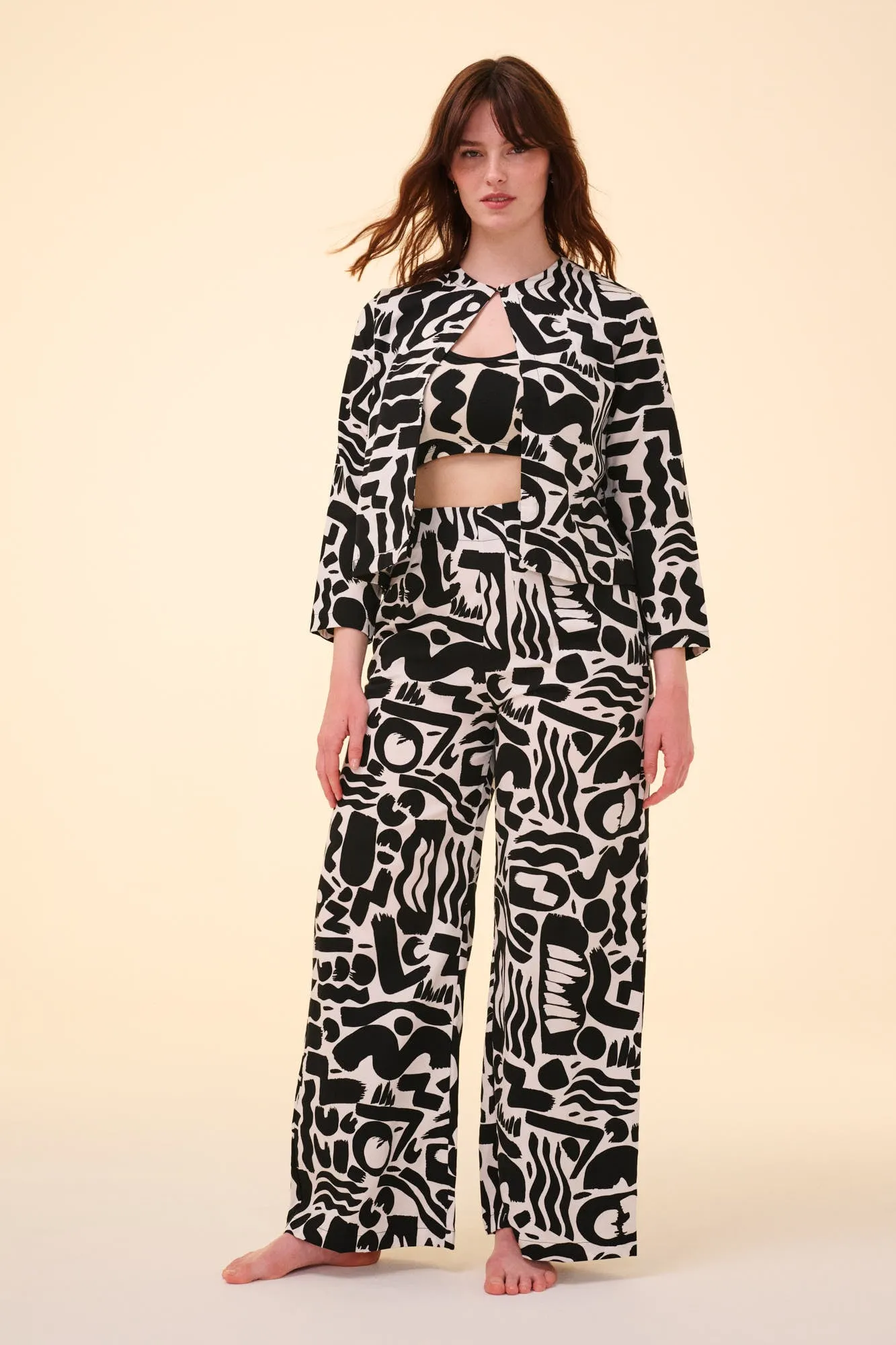 VIVIENNE TROUSERS - FLOW PRINT