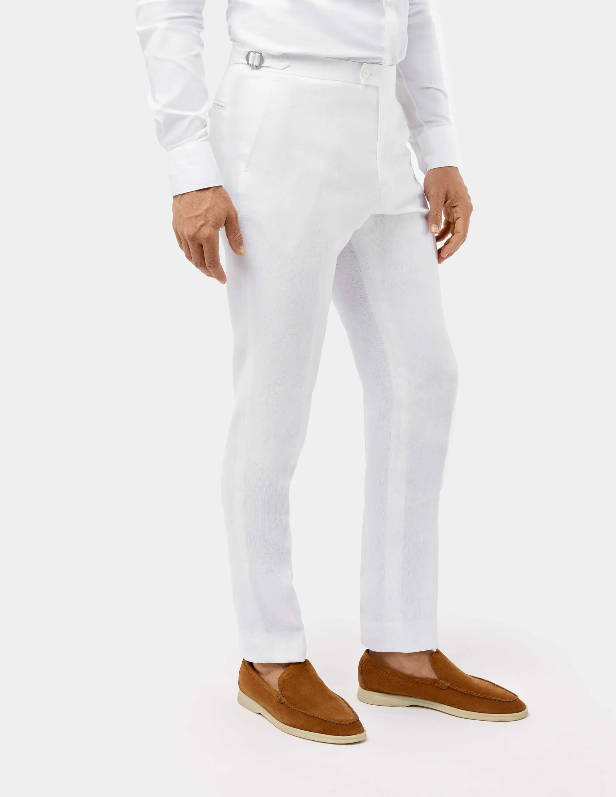 White Linen Trousers