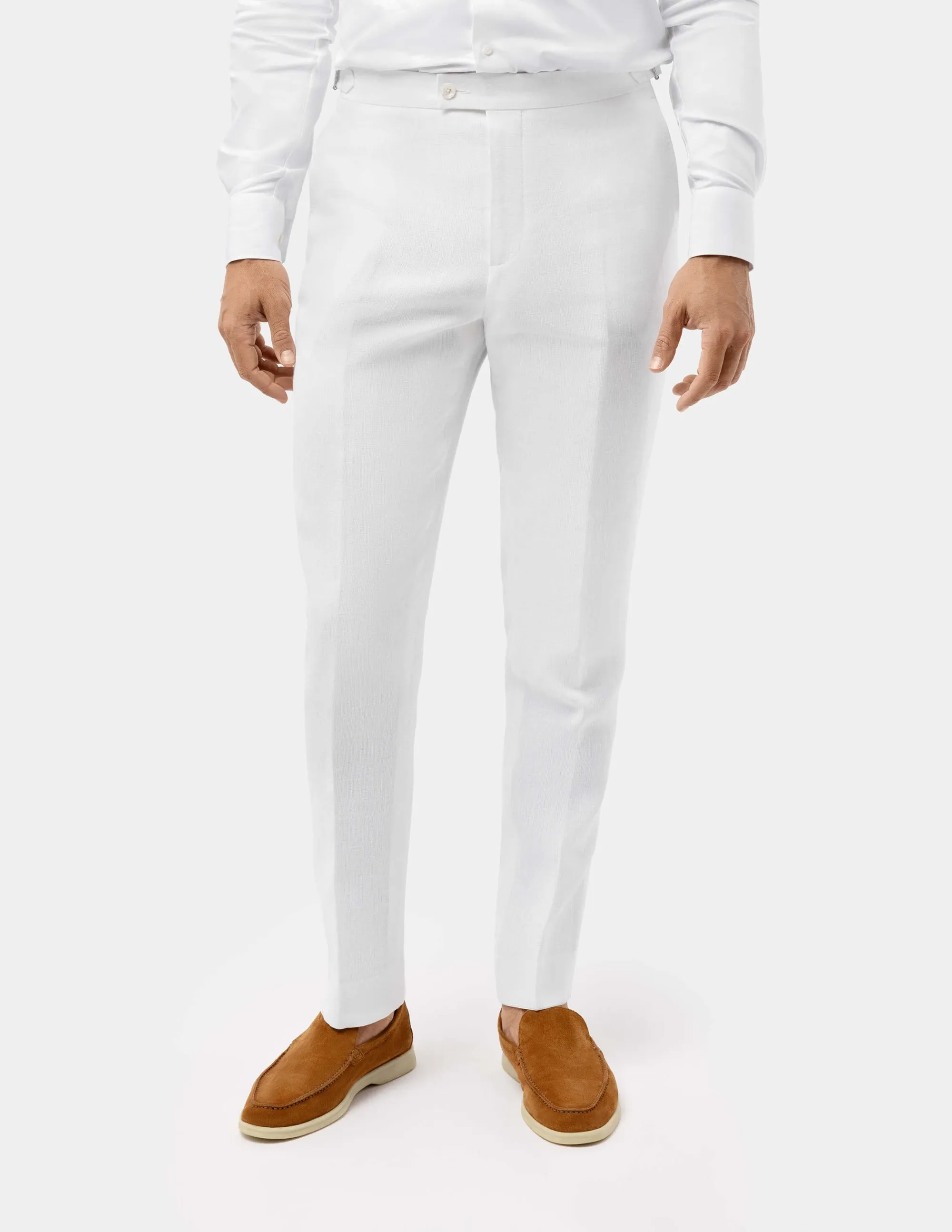 White Linen Trousers