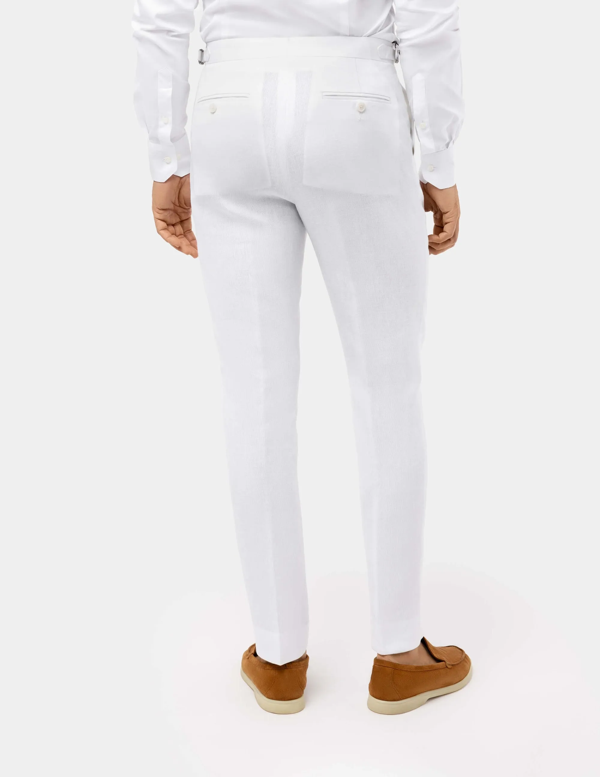 White Linen Trousers