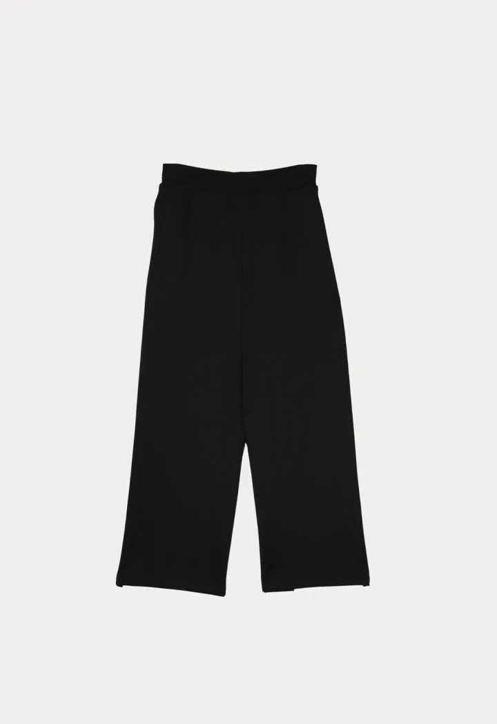 Wide Leg Solid Trouser all