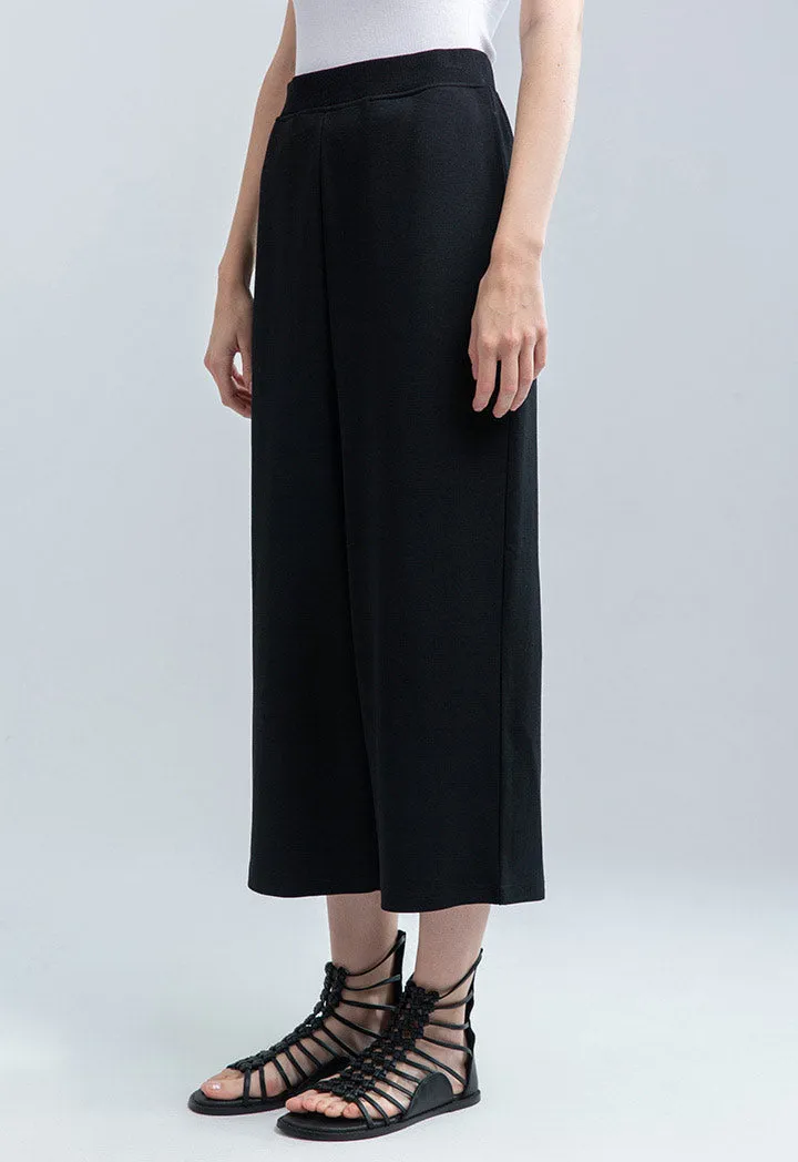 Wide Leg Solid Trouser all