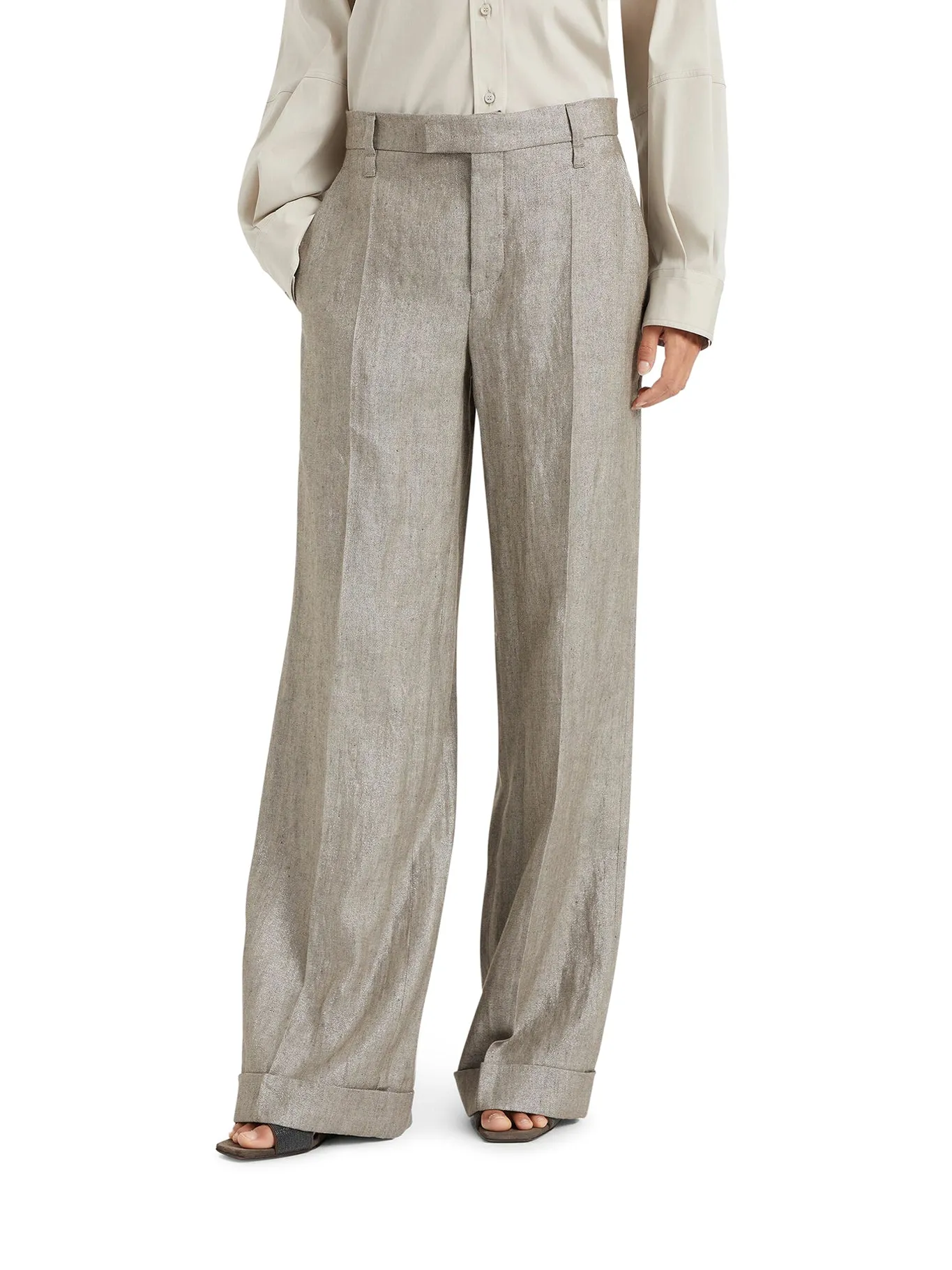 Wide leg trousers