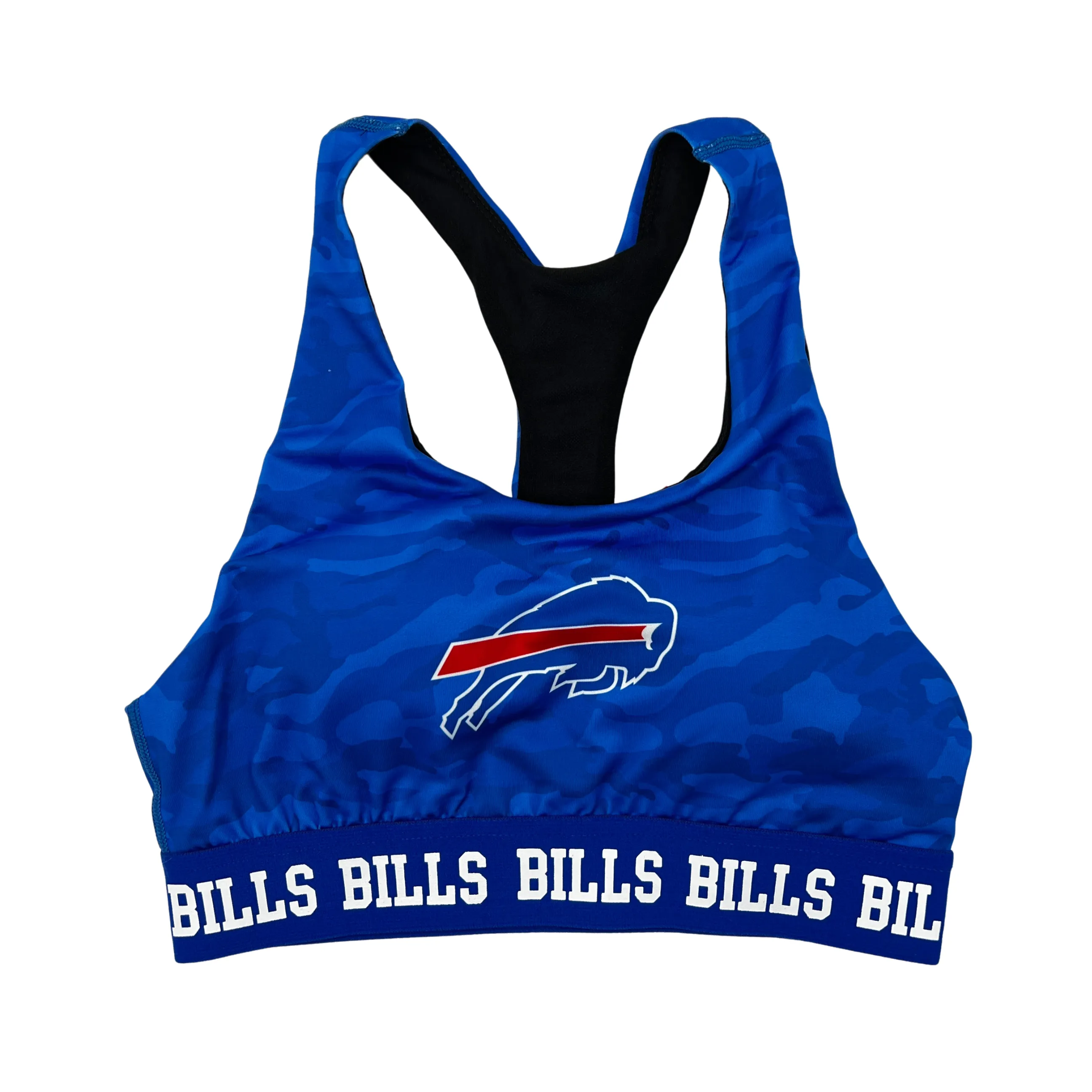 Women's Buffalo Bills Royal Blue Camo Sports Bra