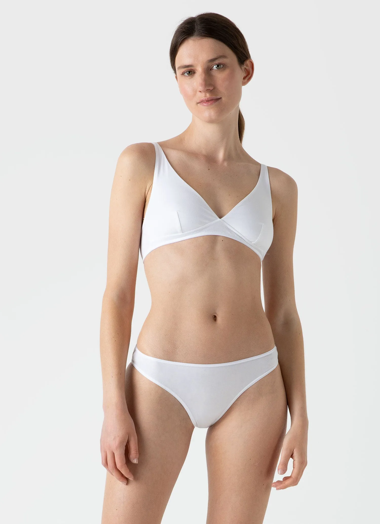 Women's Cotton Brief in White