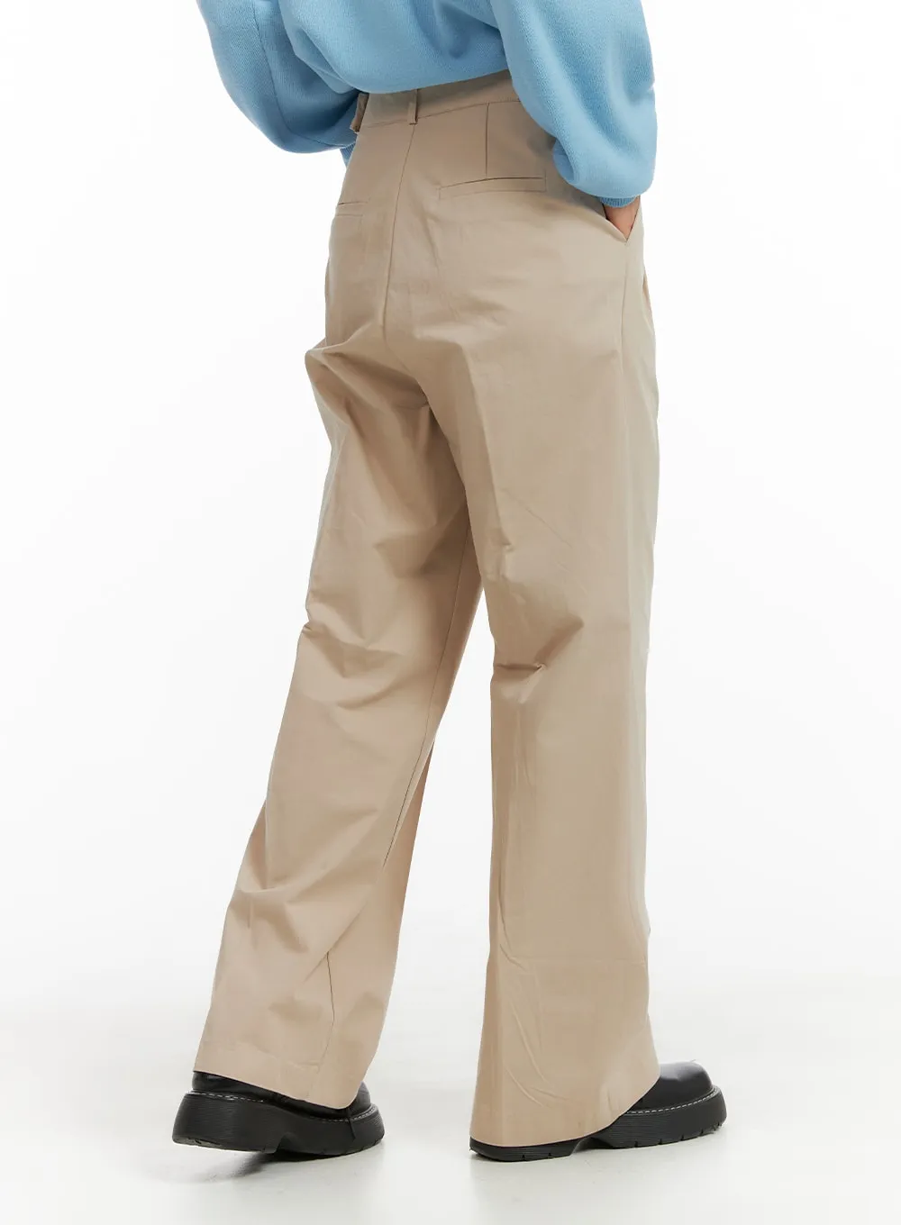 Woven Straight Leg Trousers OM411