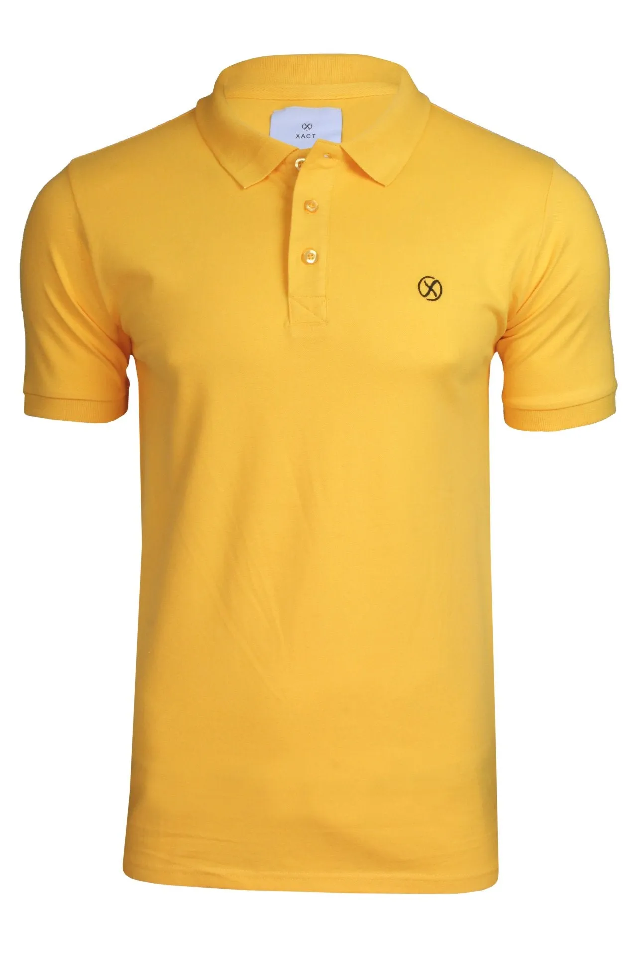 Xact Mens Classic 3 Button Stretch Pique Polo T-Shirt - Short Sleeved