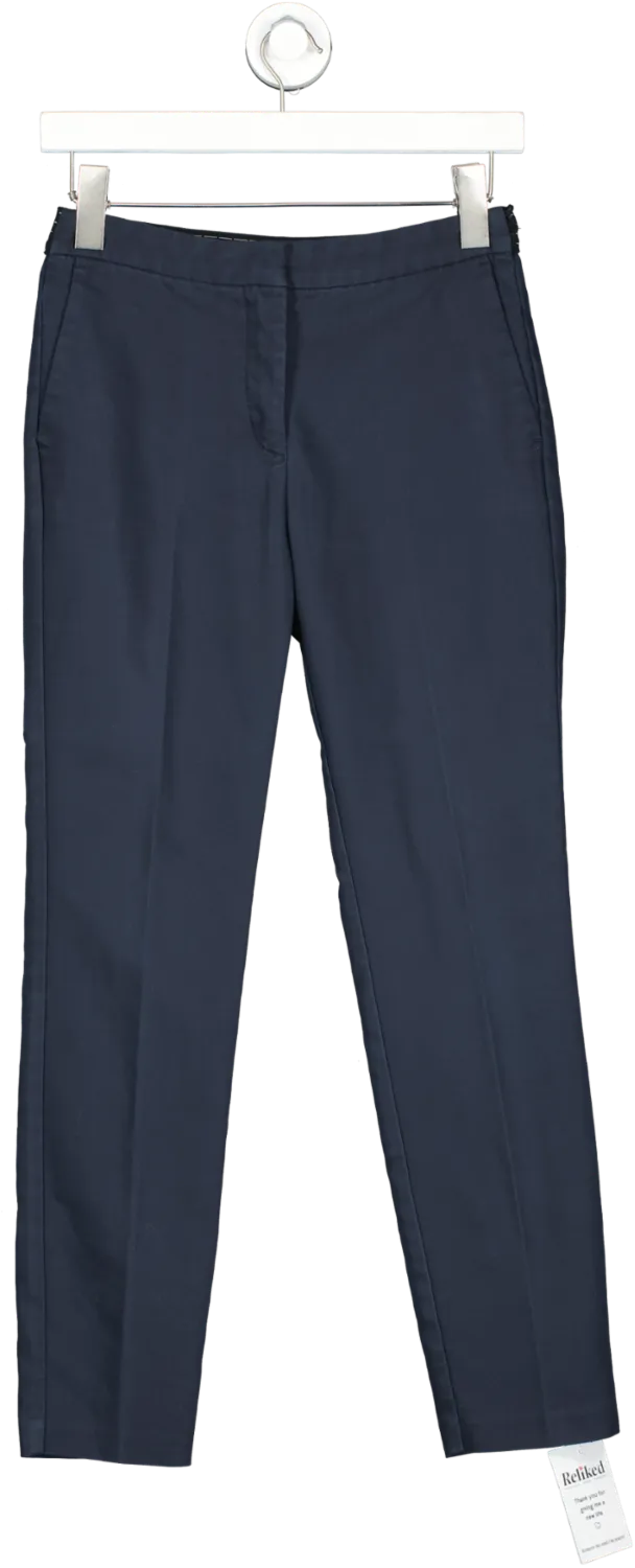 ZARA Blue Tailored Slim Fit Trousers UK XS