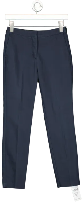 ZARA Blue Tailored Slim Fit Trousers UK XS